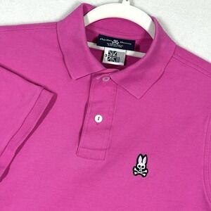 Psycho Bunny Polo Shirt Mens XS 3‎ Classic Pique Short Sleeve Pink Pima Cotton